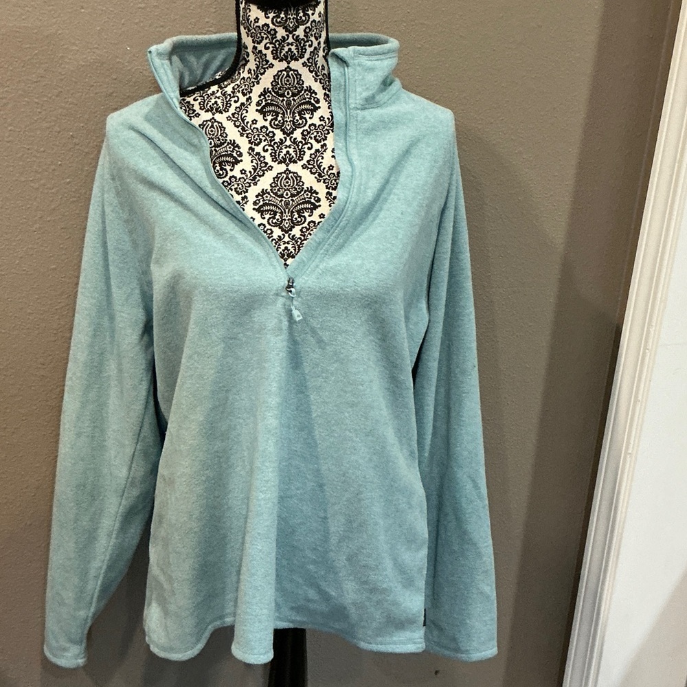 Eddie Bauer Women's Aqua Quarter-Zip Sweatshirt
